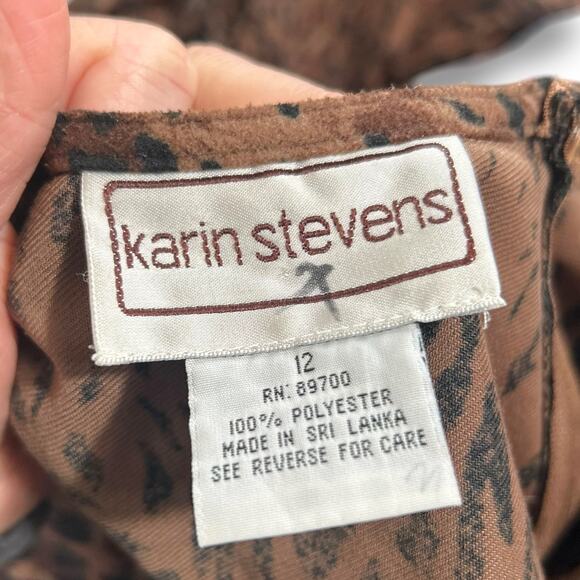 Vintage 90s Y2K Animal Print midi Dress | Dark Academia Dress |253|sz 12 - Picture 8 of 8